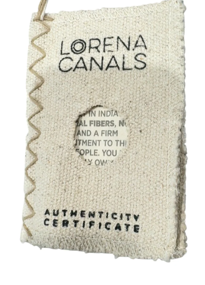 Lorena Canals Round ABC Washable Rug 5', Black / Natural - Image 4