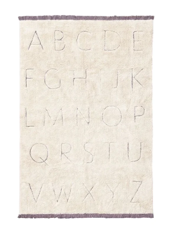Lorena Canals RugCycled ABC Washable Rug 4’ x 5’, Natural