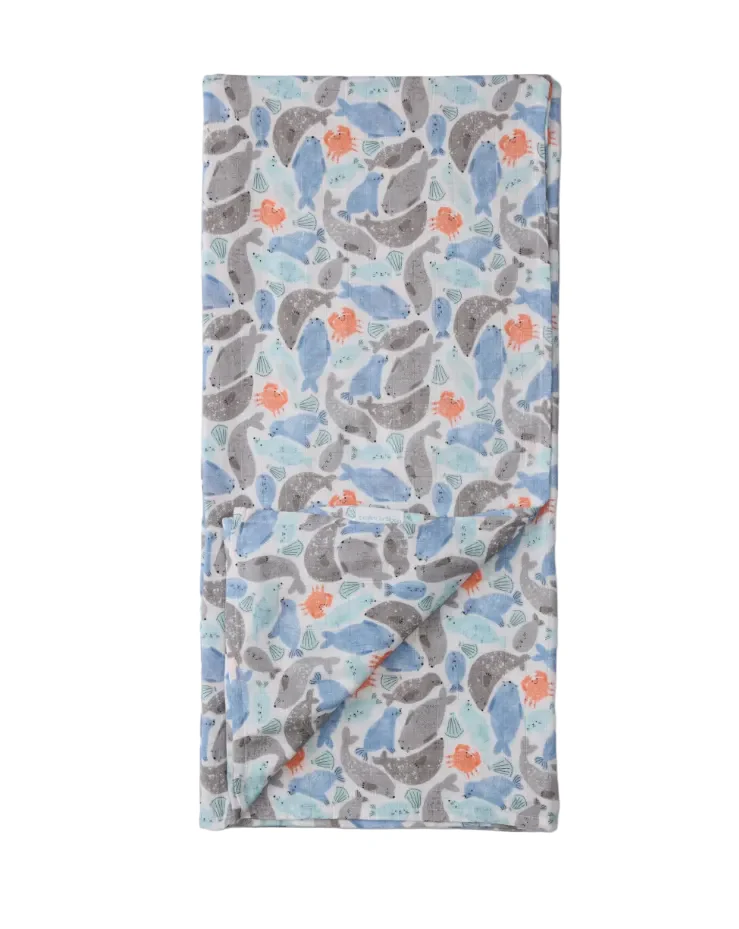 LouLou Lollipop Swaddle, Silly Seals