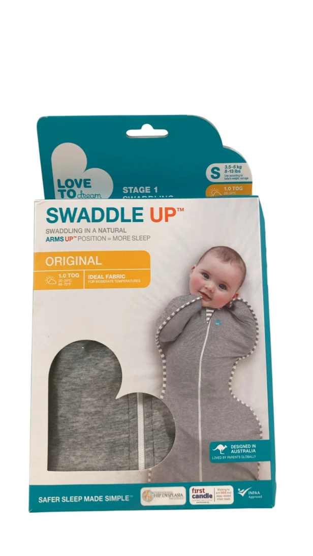 Love To Dream Swaddle UP Original 1.0 Sleep Sack, Gray, Small - Image 2