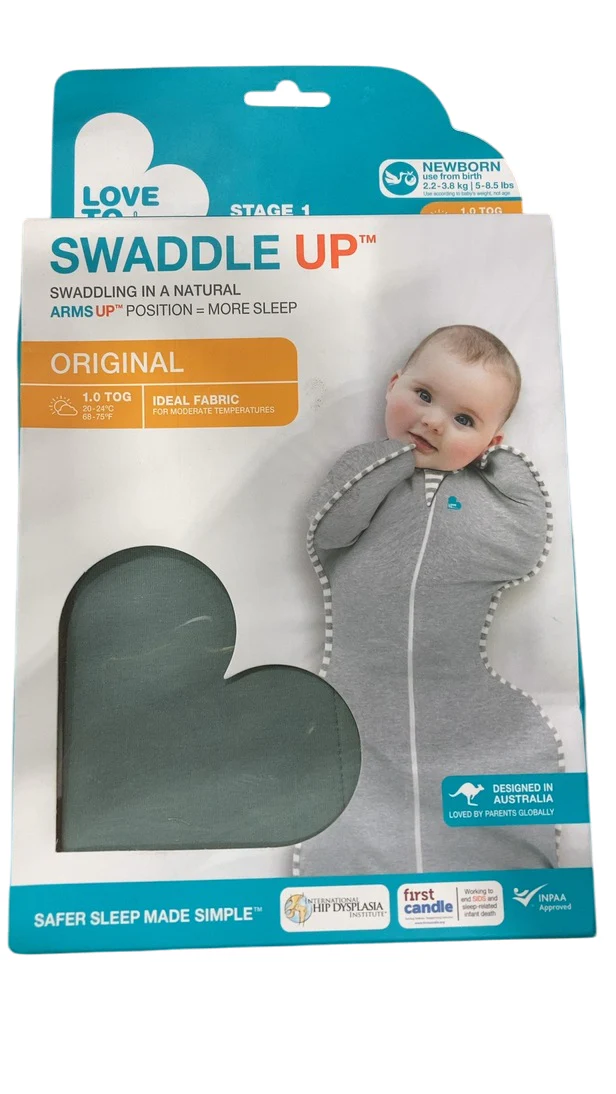 Love To Dream Swaddle UP Original 1.0 Sleep Sack, Newborn, Deep Olive - Image 2
