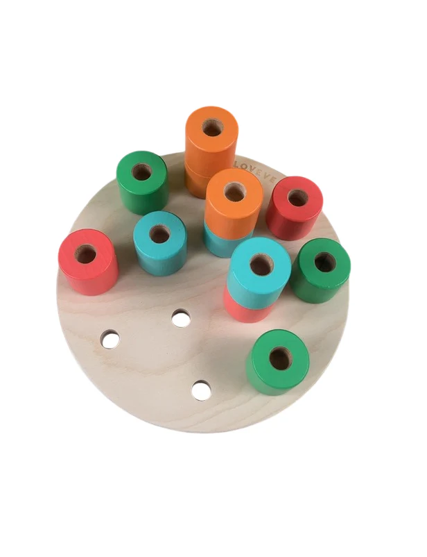 Lovevery Wooden Stacking Peg Board - Image 2