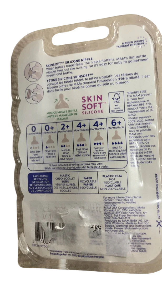 MAM Bottle Nipples, 4 Pack, 4+ Months, Fast/Extra Fast - Image 3