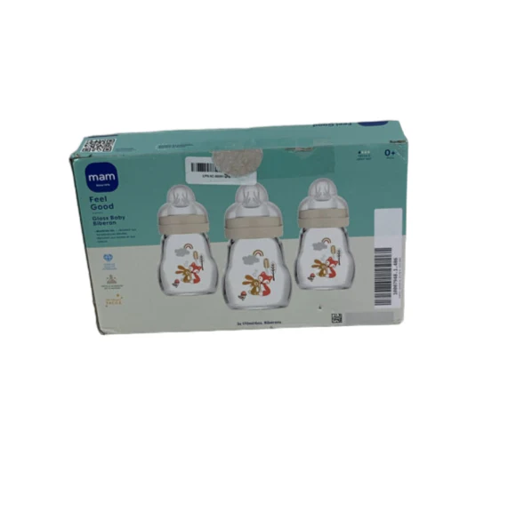 MAM Feel Good Glass Bottle, 3 Pack, Slow - Image 3