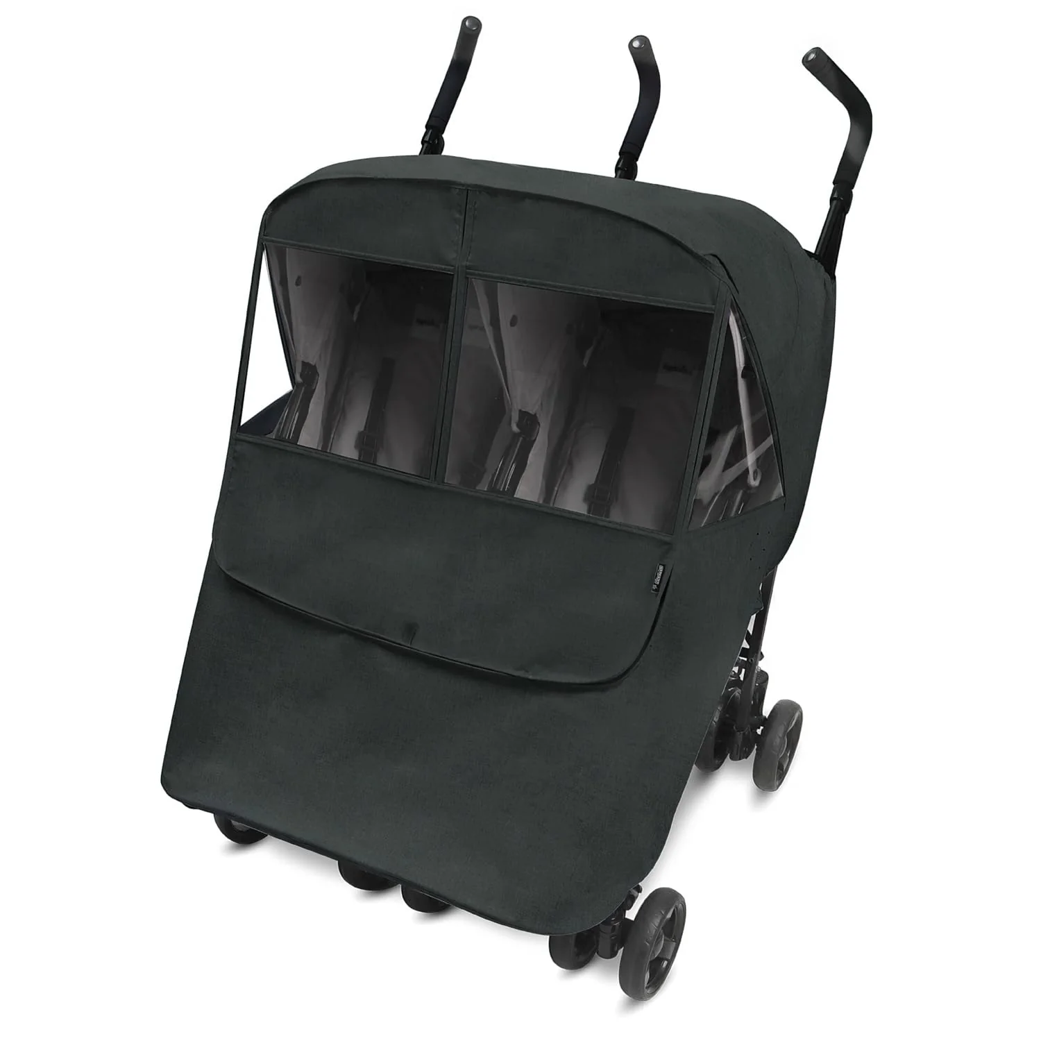 Manito Melange Twin/Double Stroller Weather Shield/Stroller Cover, Charcoal Grey