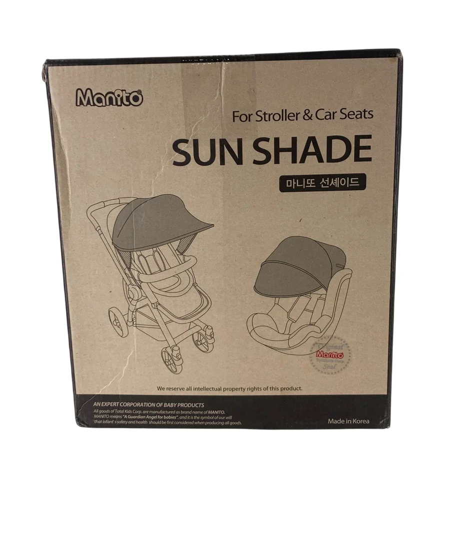 Manito Sun Shade For Strollers And Car Seats, Black - Image 3