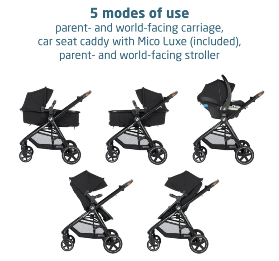 Maxi-Cosi Zelia2 Luxe Travel System, 2025, New Hope Black - Image 2