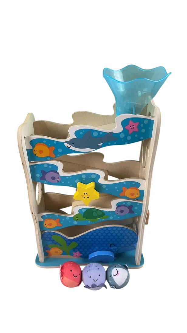 Melissa & Doug Rollables Wooden Ocean Slide