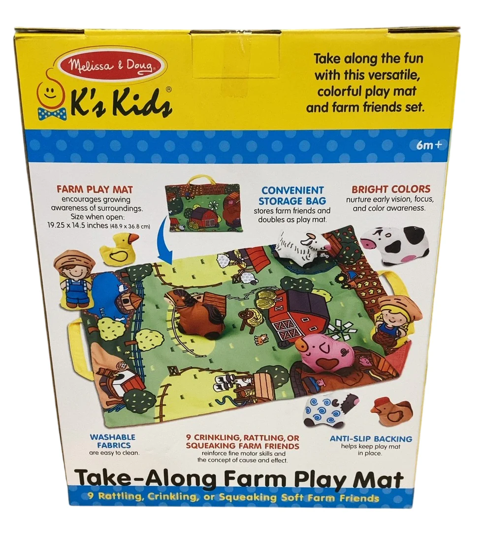 Melissa & Doug Take-Along Farm Baby and Toddler Play Mat - Image 2