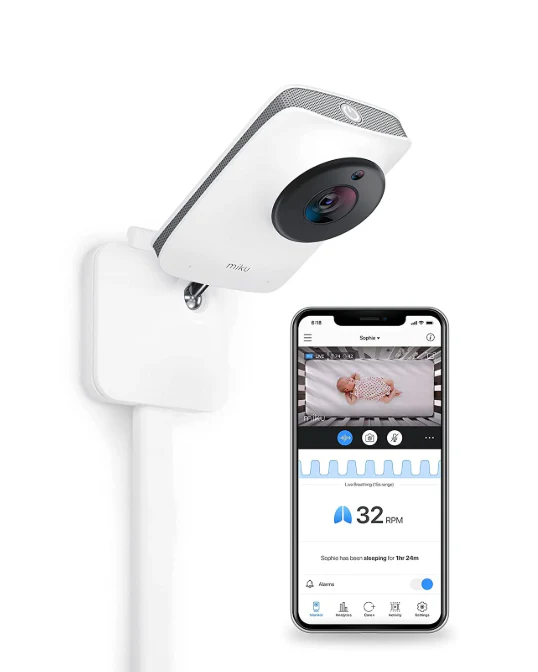 Miku Pro Smart Baby Monitor with Wall Mount