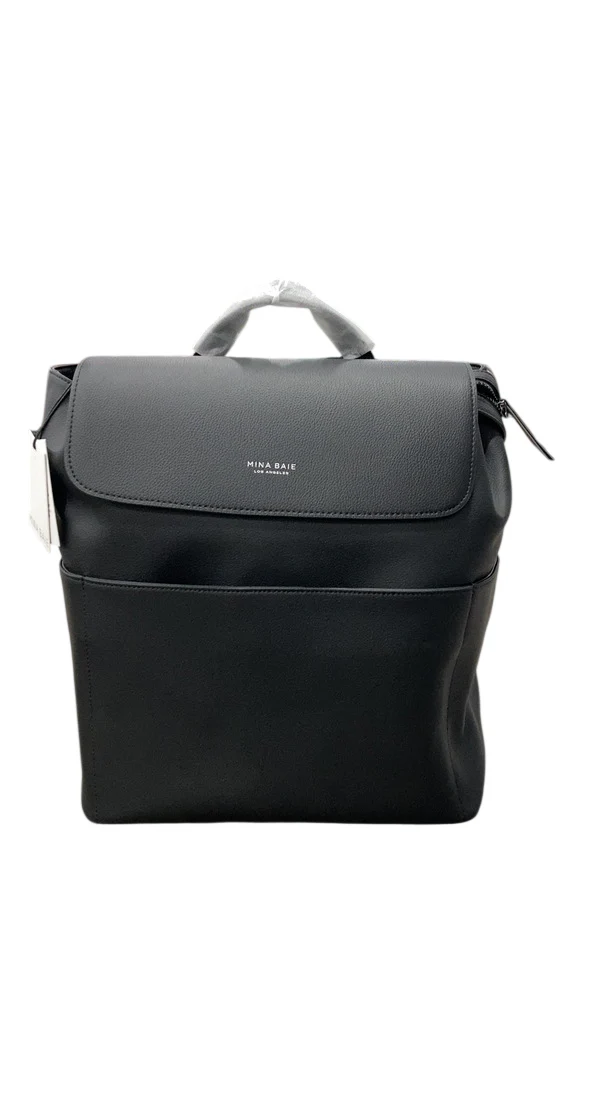 Mina Baie Kinney Backpack Diaper Bag, Black