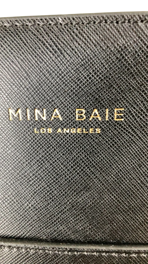 Mina Baie Leather Original Diaper Bag, Black - Image 6