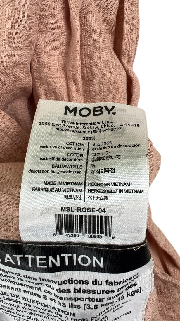 Moby Ring Sling, Rose - Image 3