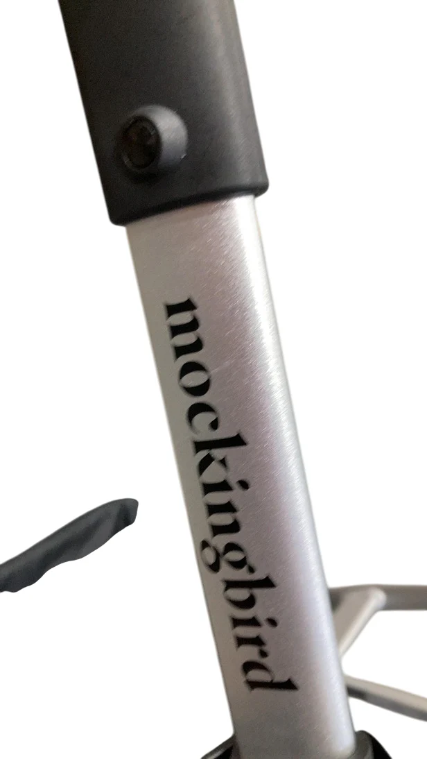 Mockingbird 2.0 Single to Double Stroller Frame, 2025, Silver With Penny Leather - Image 4