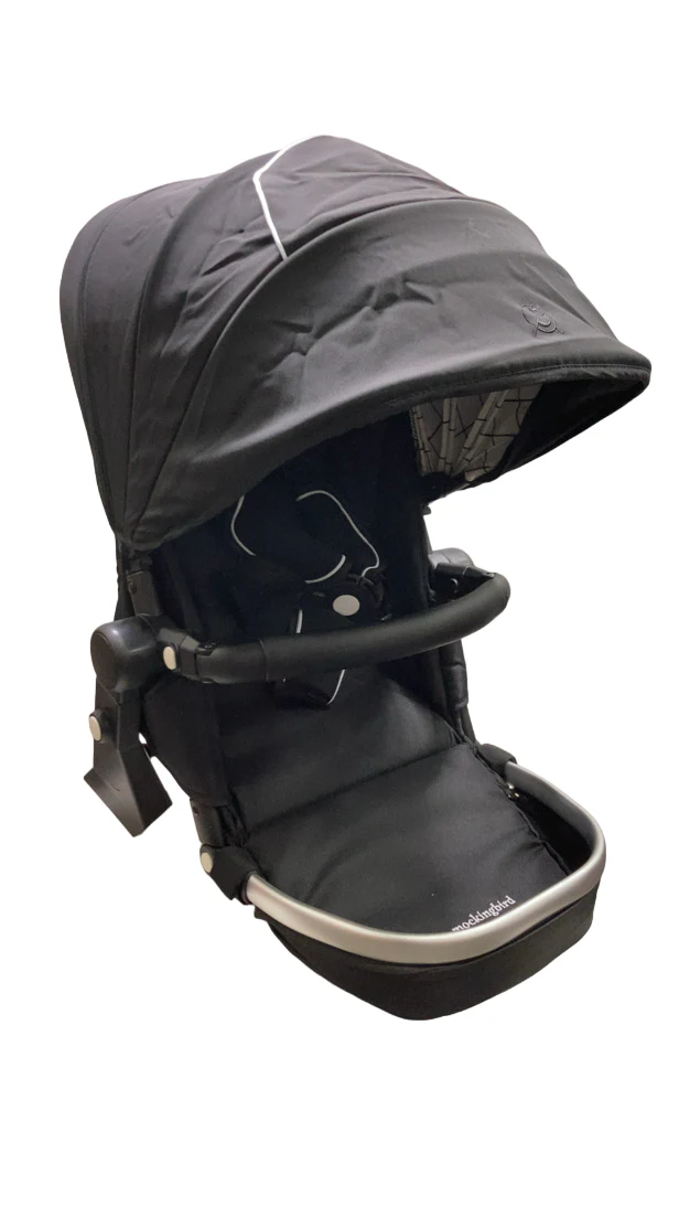Mockingbird 2nd Seat Kit 2.0, Black, Silver With Black Leather, Windowpane