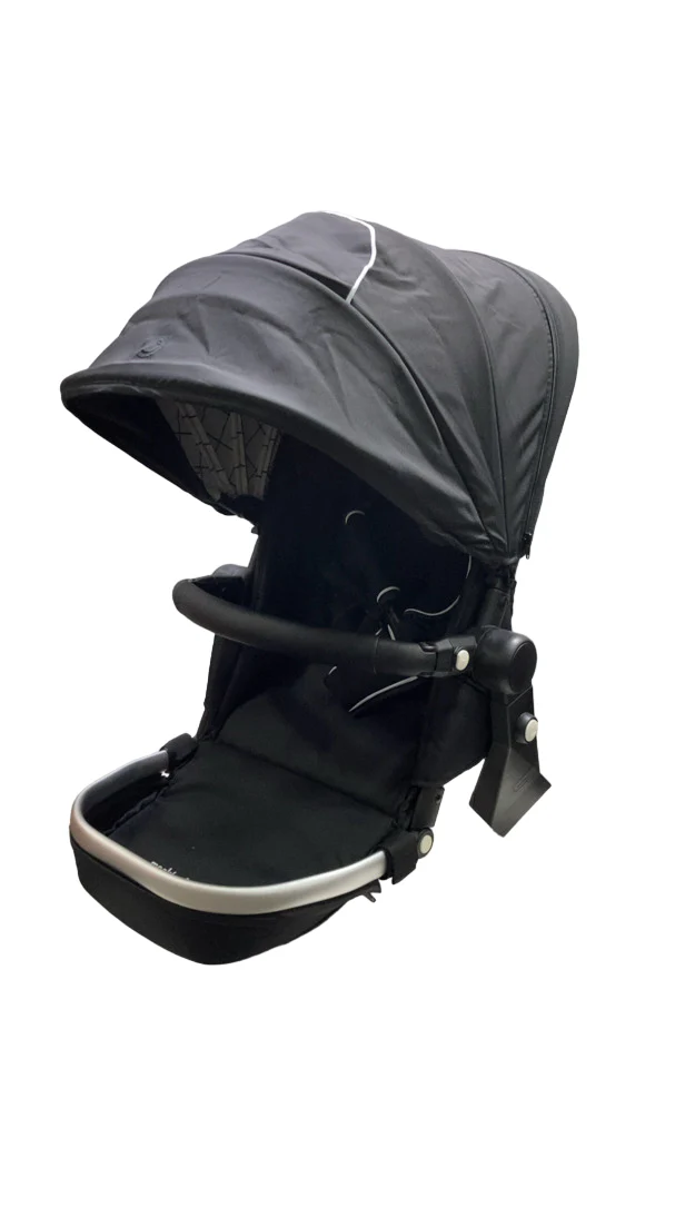 Mockingbird 2nd Seat Kit 2.0, Black, Silver With Black Leather, Windowpane