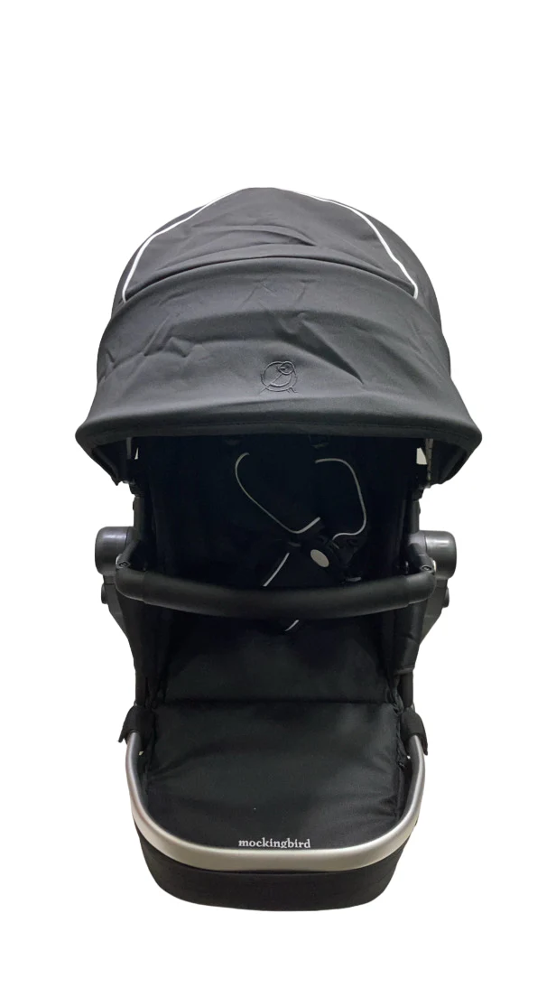 Mockingbird 2nd Seat Kit 2.0, Black, Silver With Black Leather, Windowpane - Image 4
