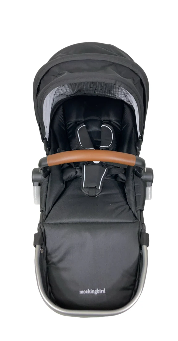 Mockingbird 2nd Seat Kit 2.0, Black, Watercolor Drops, Silver With Penny Leather - Image 2
