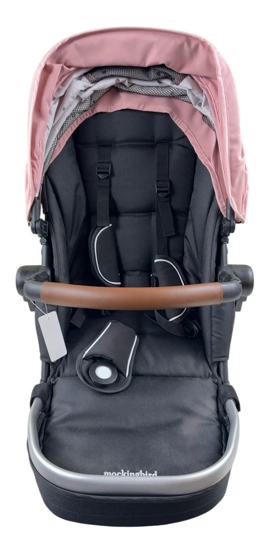 Mockingbird 2nd Seat Kit 2.0, Bloom, Silver With Black Leather, Watercolor Drops