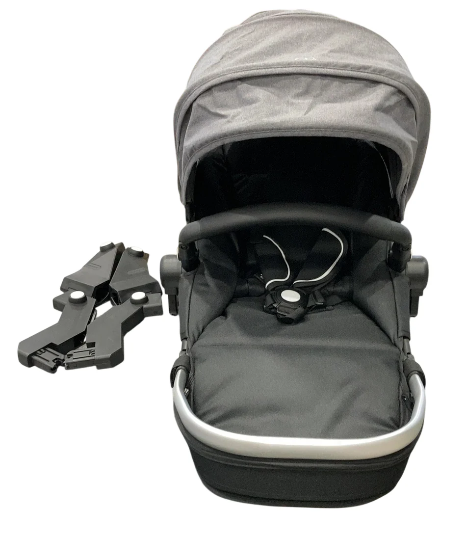 Mockingbird 2nd Seat Kit 2.0, Heather grey, Silver With Black Leather, Solid Grey - Image 2