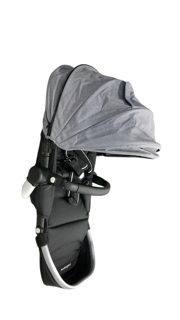 Mockingbird 2nd Seat Kit 2.0, Heather grey, Silver With Black Leather, Solid Grey - Image 2