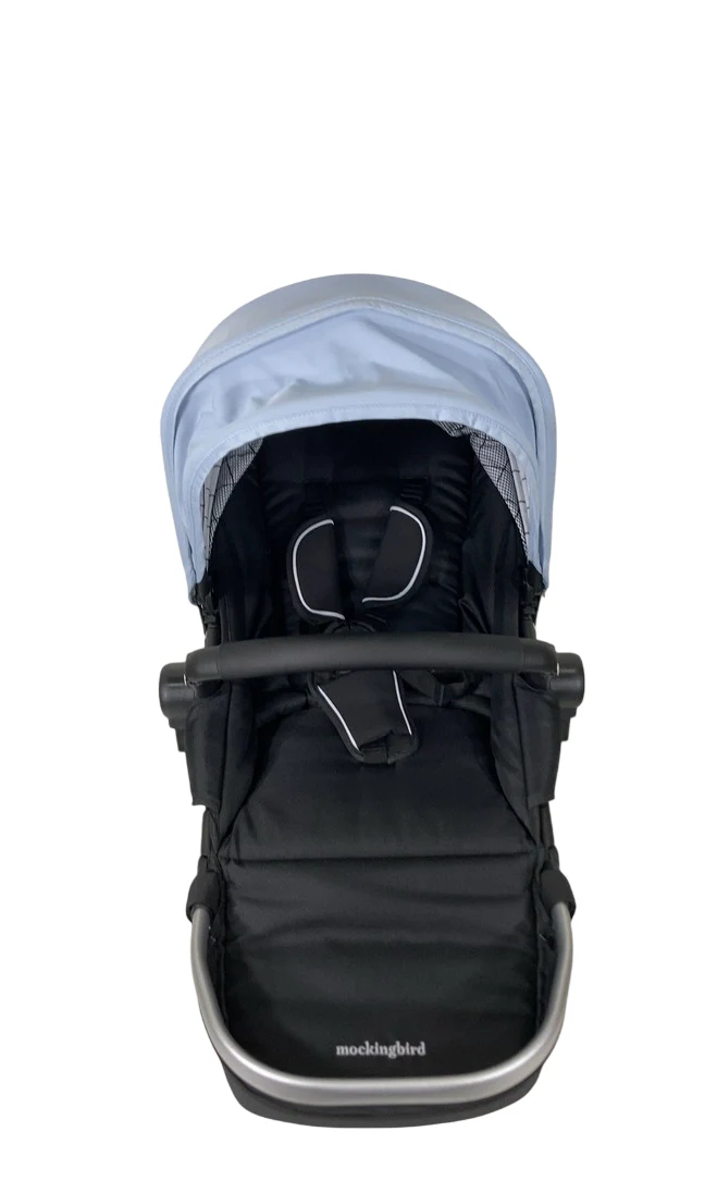 Mockingbird 2nd Seat Kit 2.0, Silver With Black Leather, Sky, Windowpane