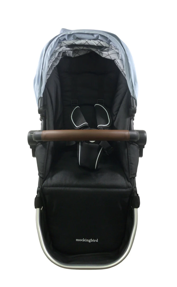 Mockingbird 2nd Seat Kit 2.0, Silver With Penny Leather, Sky, Windowpane - Image 3