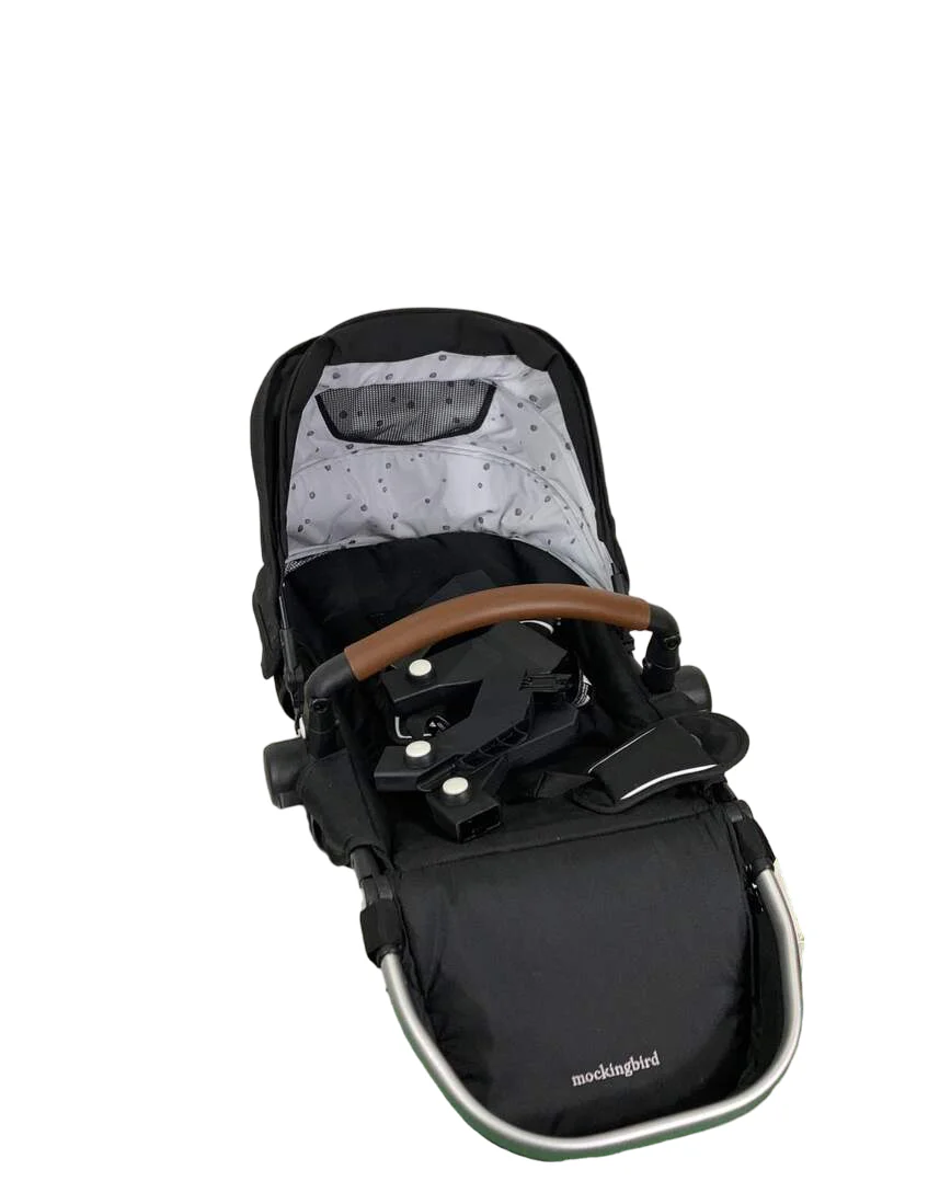 Mockingbird 2nd Seat Kit 2.0, Silver with Penny Leather, Watercolor Drops, Black - Image 4