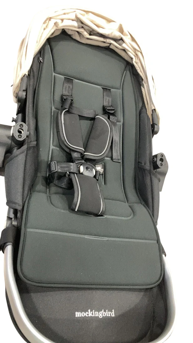 Mockingbird 2nd Seat Kit 3.0, Charcoal with Black Leather, Oatmeal Solid - Image 3