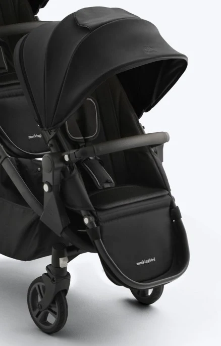 Mockingbird 2nd Seat Kit 3.0, Charcoal with Black Leather, Solid Black