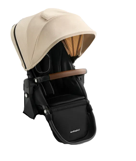 Mockingbird 2nd Seat Kit 3.0, Charcoal with Penny Leather, Oatmeal Solid
