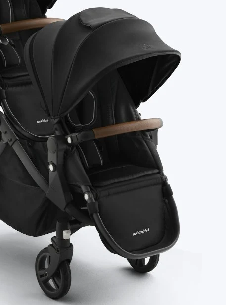 Mockingbird 2nd Seat Kit 3.0, Charcoal with Penny Leather, Solid Black
