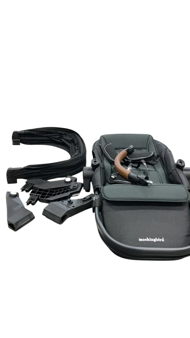 Mockingbird 2nd Seat Kit 3.0, Charcoal with Penny Leather, Solid Black - Image 2