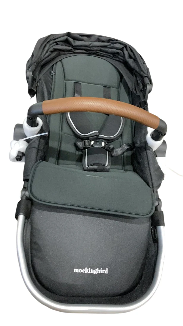 Mockingbird 2nd Seat Kit 3.0, Silver with Penny Leather, Solid Black - Image 2