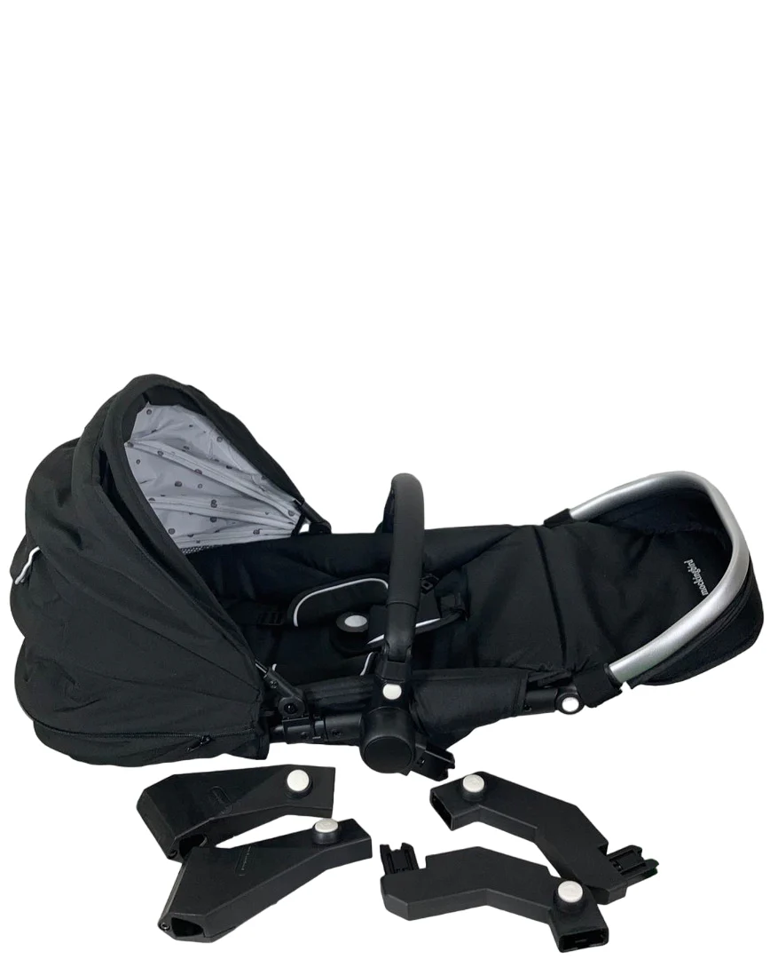 Mockingbird 2nd Seat Kit 2.0, Black, Watercolor Drops, Silver With Black Leather - Image 2