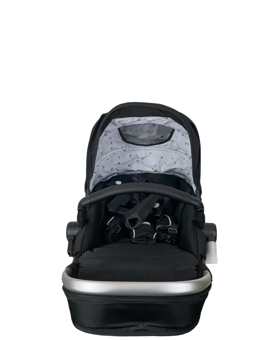 Mockingbird 2nd Seat Kit 2.0, Black, Watercolor Drops, Silver With Black Leather - Image 3