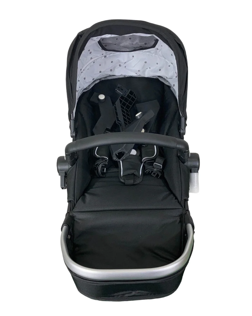 Mockingbird 2nd Seat Kit 2.0, Black, Watercolor Drops, Silver With Black Leather - Image 4