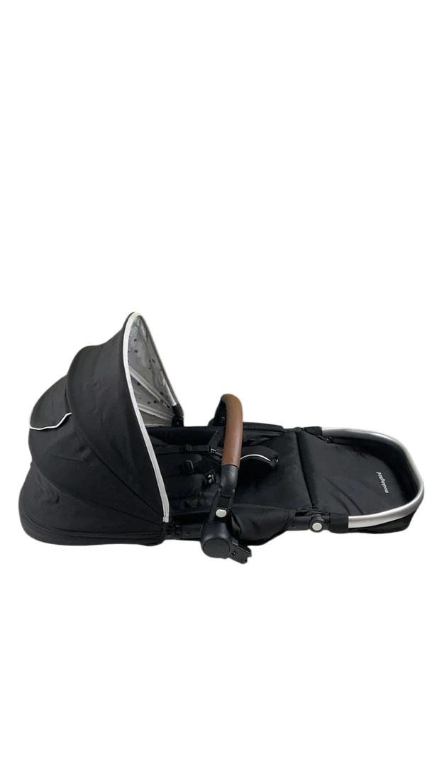 Mockingbird 2nd Seat Kit with Extendable Canopy, Black, Silver With Penny Leather, Watercolor Drops - Image 2