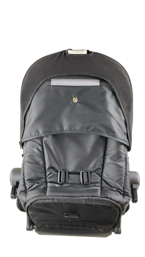 Mockingbird 2nd Seat Kit with Extendable Canopy, Black, Silver With Penny Leather, Watercolor Drops - Image 3