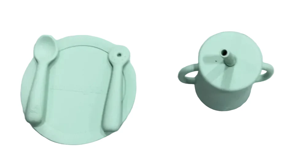 Mockingbird Early Eaters Dishware Set, Sage - Image 3