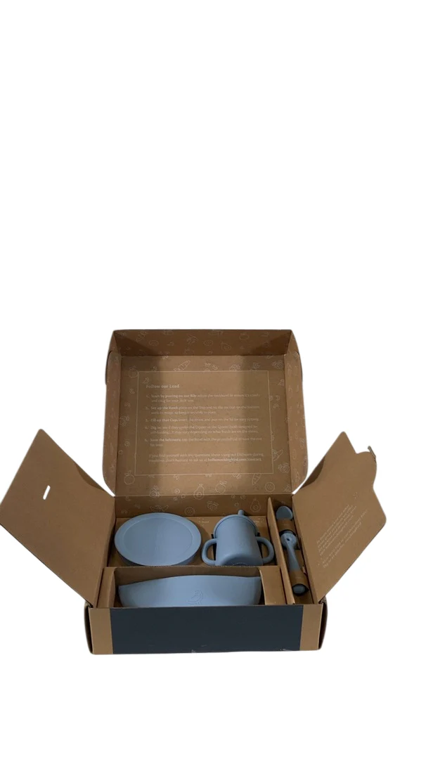Mockingbird Early Eaters Dishware Set, Sky Blue - Image 3