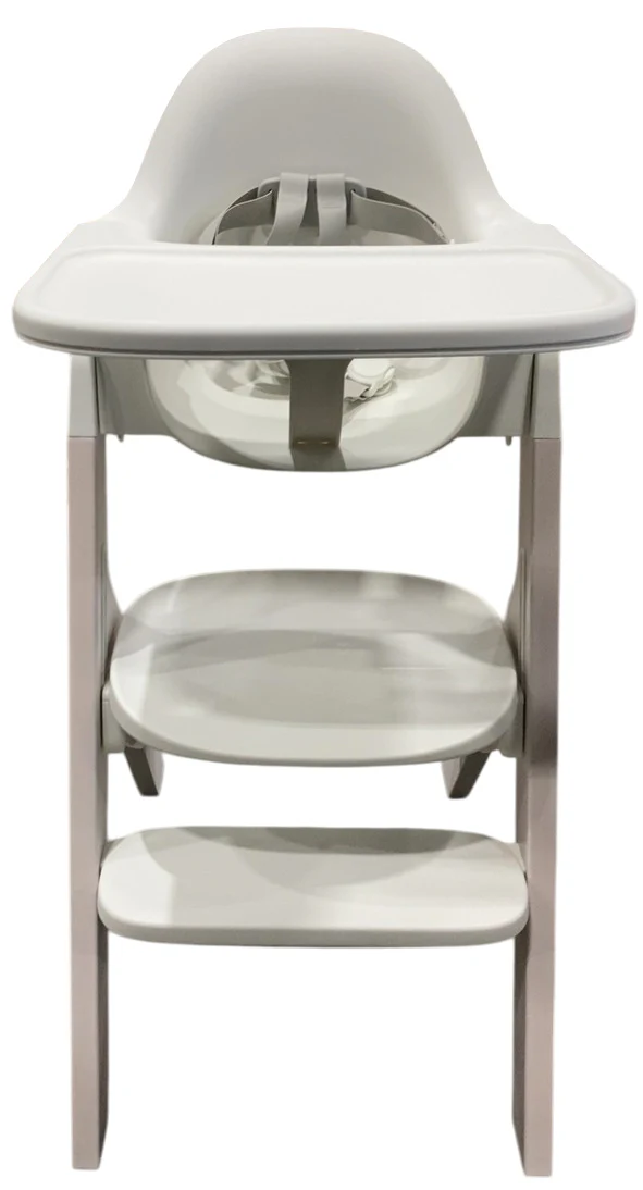 Mockingbird High Chair, Cloud Washed Beech, White