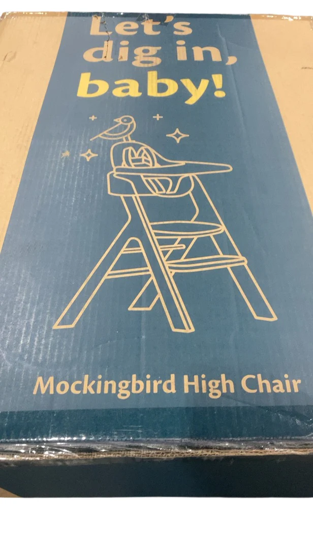 Mockingbird High Chair, Cloud Washed Beech, White - Image 3