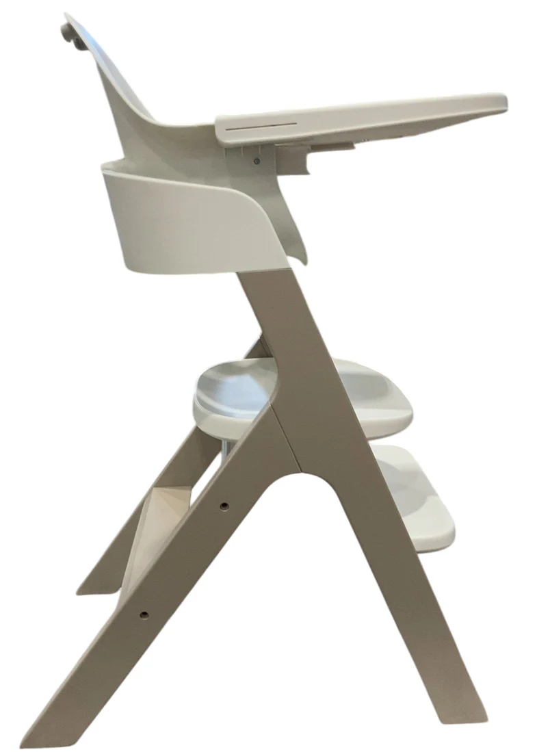 Mockingbird High Chair, Pebble Beech, White - Image 2
