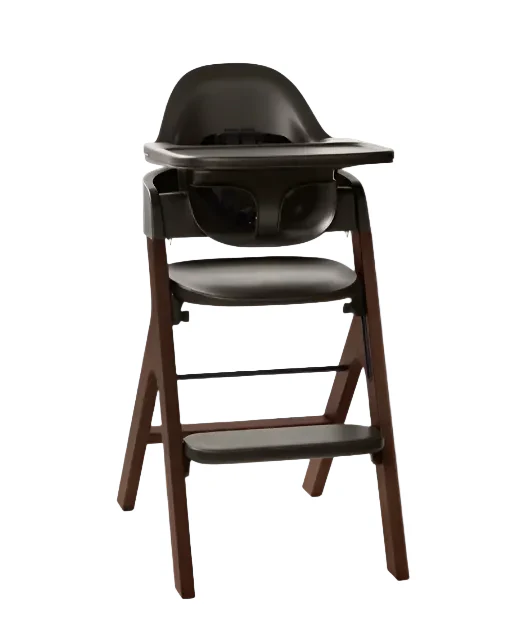 Mockingbird High Chair, Charcoal Black, Espresso Beech