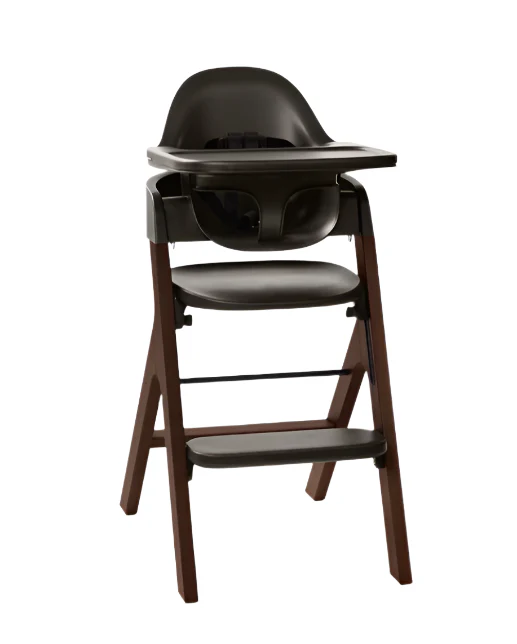 Mockingbird High Chair, Charcoal Black, Espresso Beech