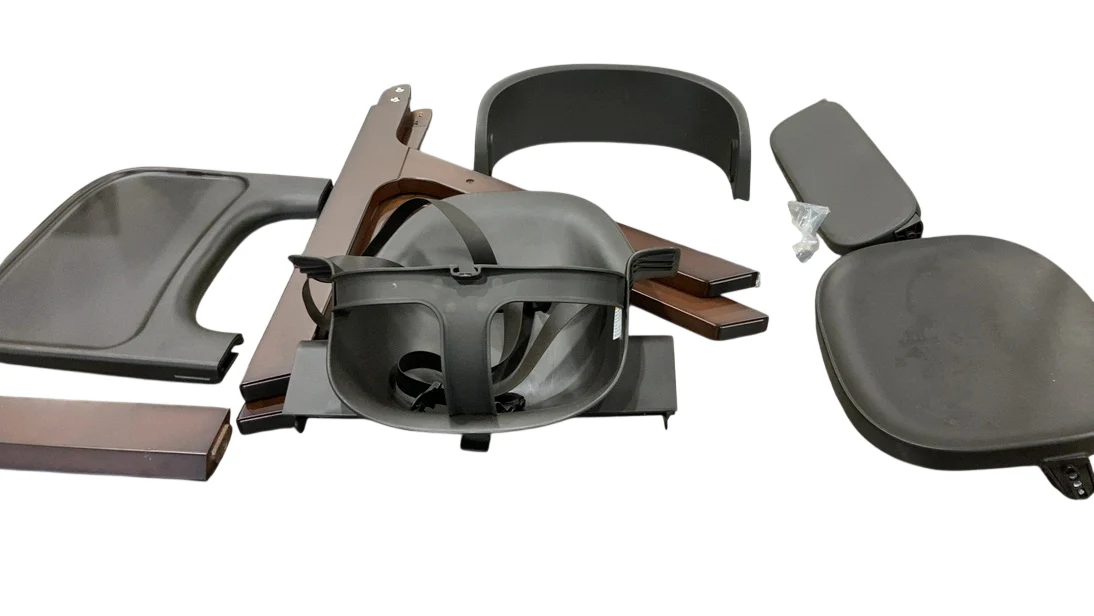 Mockingbird High Chair, Charcoal Black, Espresso Beech - Image 5