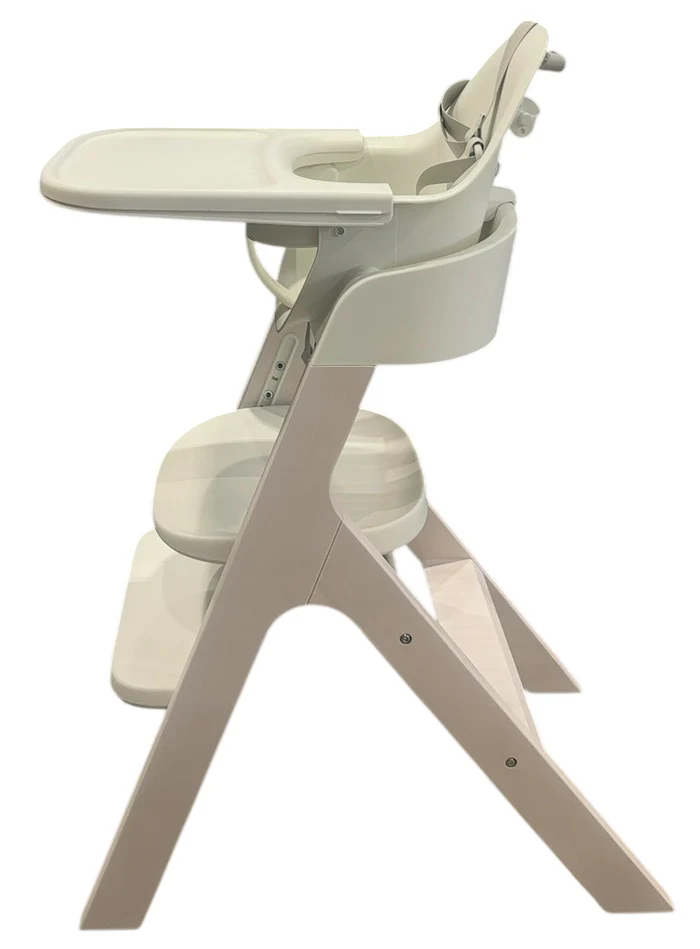 Mockingbird High Chair, Cloud Washed Beech, White - Image 2