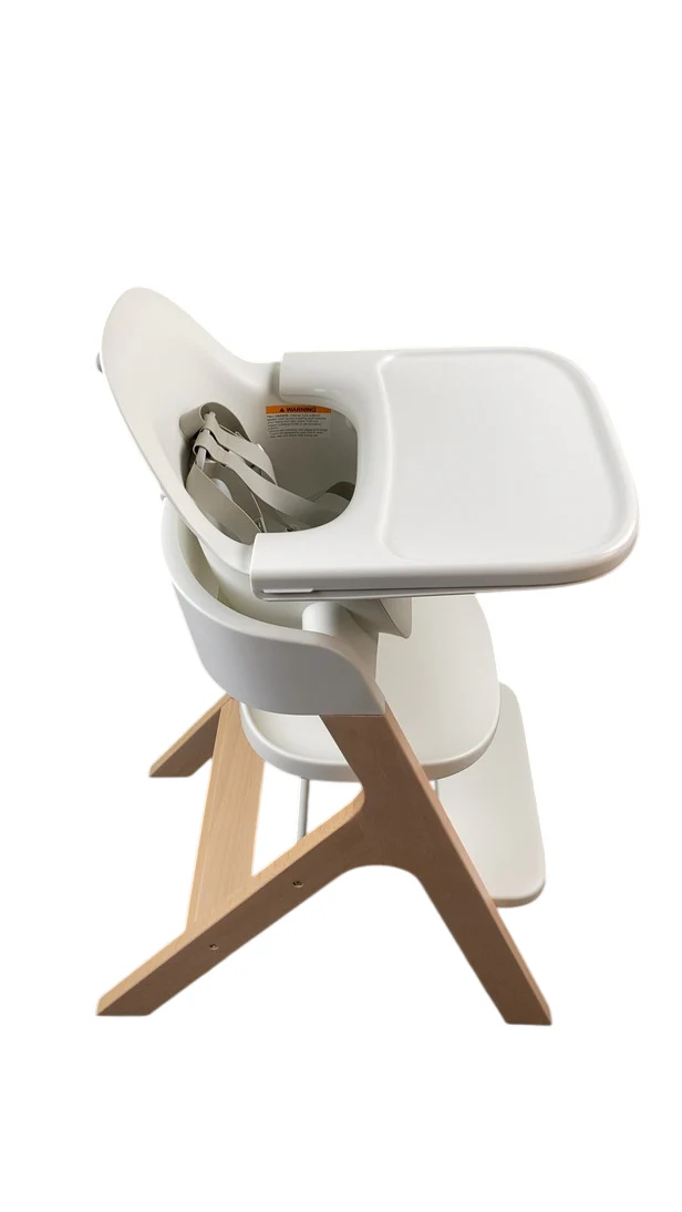 Mockingbird High Chair, Natural Beech, White - Image 2