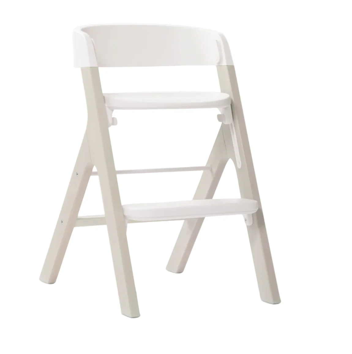 Mockingbird High Chair, White, Cloud Washed Beech - Image 2